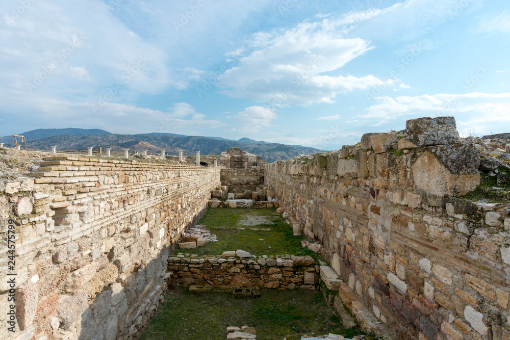 Ancient Tripolis Site in the Yenicekent prefecture of Buldan District of Denizli province of Turkey.