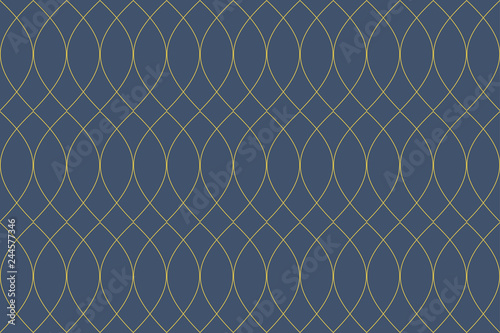 Seamless, abstract background pattern made with repeated swirling lines in blue and green colors. Decorative vector art.
