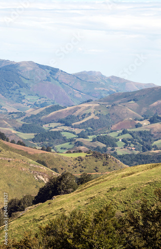 Pyrenees mountains in Navarra in a cloudy day