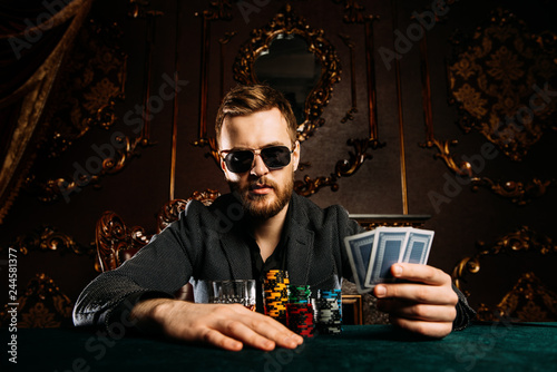 wealthy gambler man photo