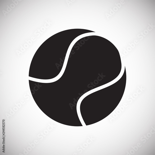 Tennis ball icon on white background for graphic and web design, Modern simple vector sign. Internet concept. Trendy symbol for website design web button or mobile app
