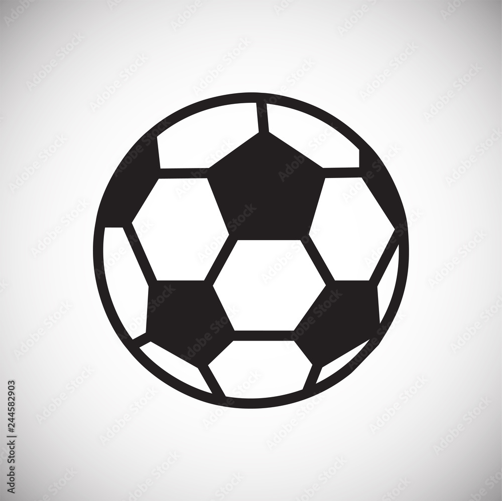 Fototapeta premium Soccer ball icon on white background for graphic and web design, Modern simple vector sign. Internet concept. Trendy symbol for website design web button or mobile app