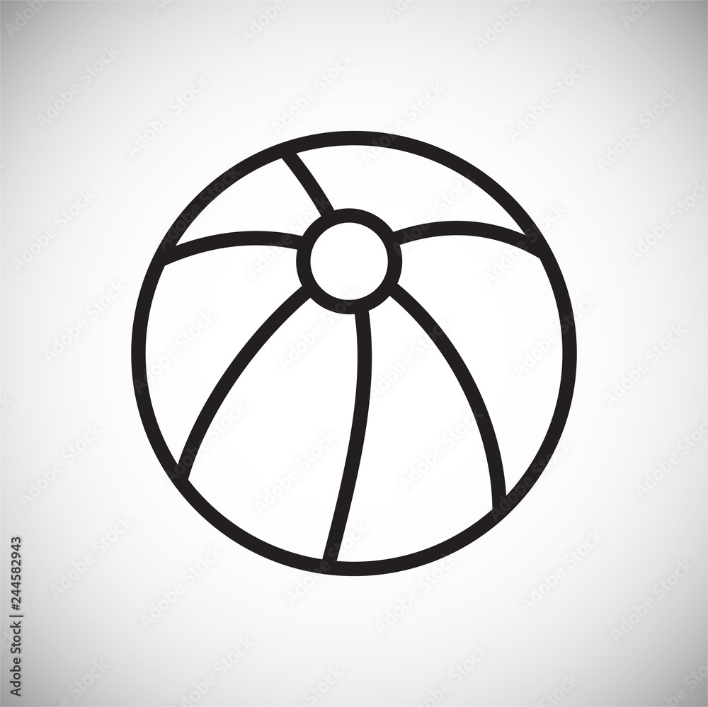 Beach ball icon on white background for graphic and web design, Modern simple vector sign. Internet concept. Trendy symbol for website design web button or mobile app Beach ball icon on white background for graphic and web design, Modern simple vector sign. Internet concept. Trendy symbol for website design web button or mobile app