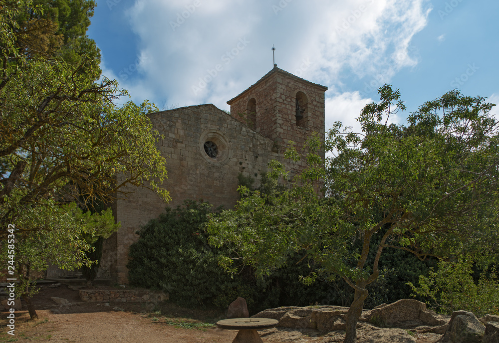 A small rural church of Siurana, a highland village of the municipality of the Cornudella de Montsant in the comarca of Priorat, Tarragona, Catalonia, Spain.