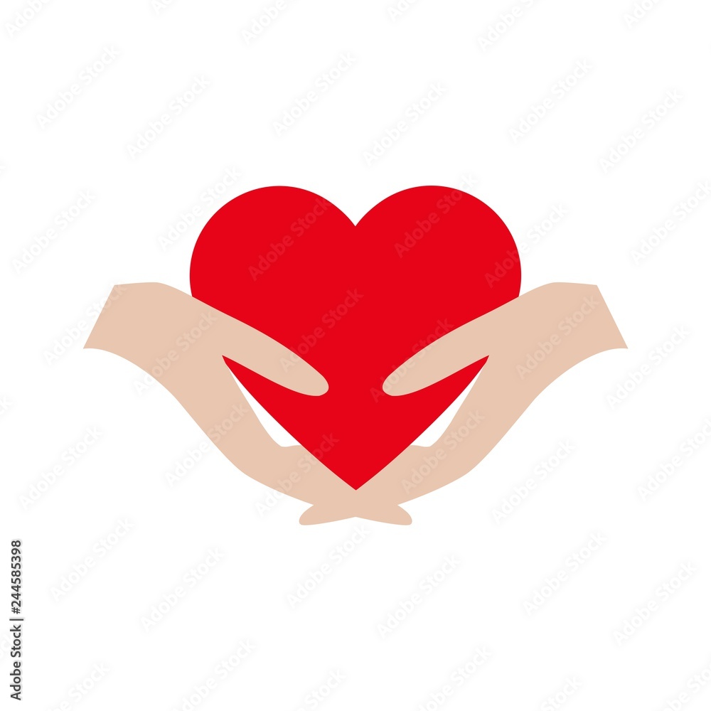 Heart care logo design template Heart care logo design template