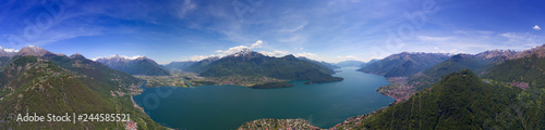 Aerial panorama landscape on Como lake © Kokhanchikov