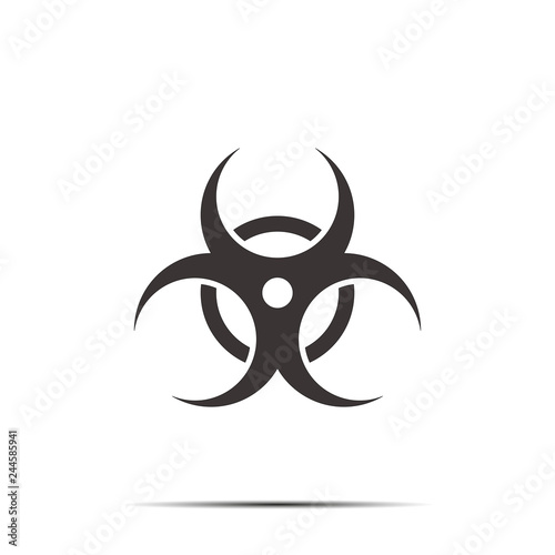 Biohazard icon. Vector illu...