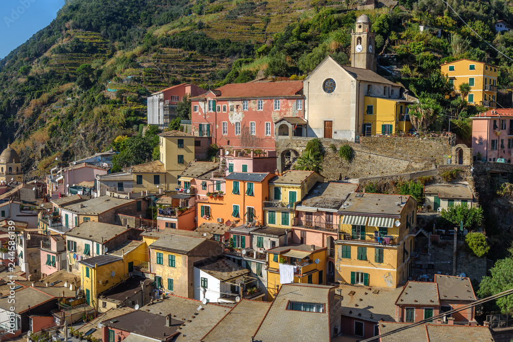 View of houses in Vernazza. Cinque Terre. Italy