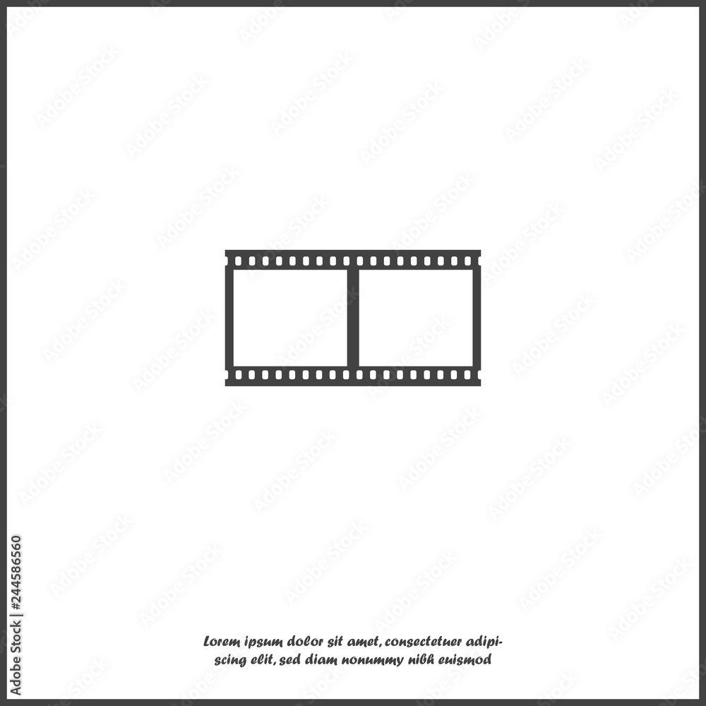 Vector illustration of retro film. Film icon on white isolated background. Layers grouped for easy editing illustration. For your design. Vector illustration of retro film. Film icon on white isolated background. Layers grouped for easy editing illustration. For your design.