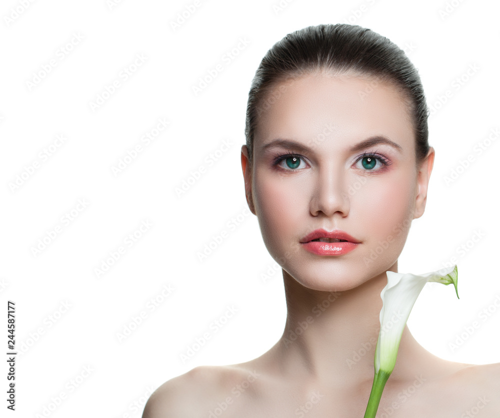 Pretty woman spa model isolated on white background Pretty woman spa model isolated on white background