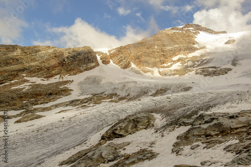 Lyskamm glacier from Indren Peak on the Monte Rosa massif photo