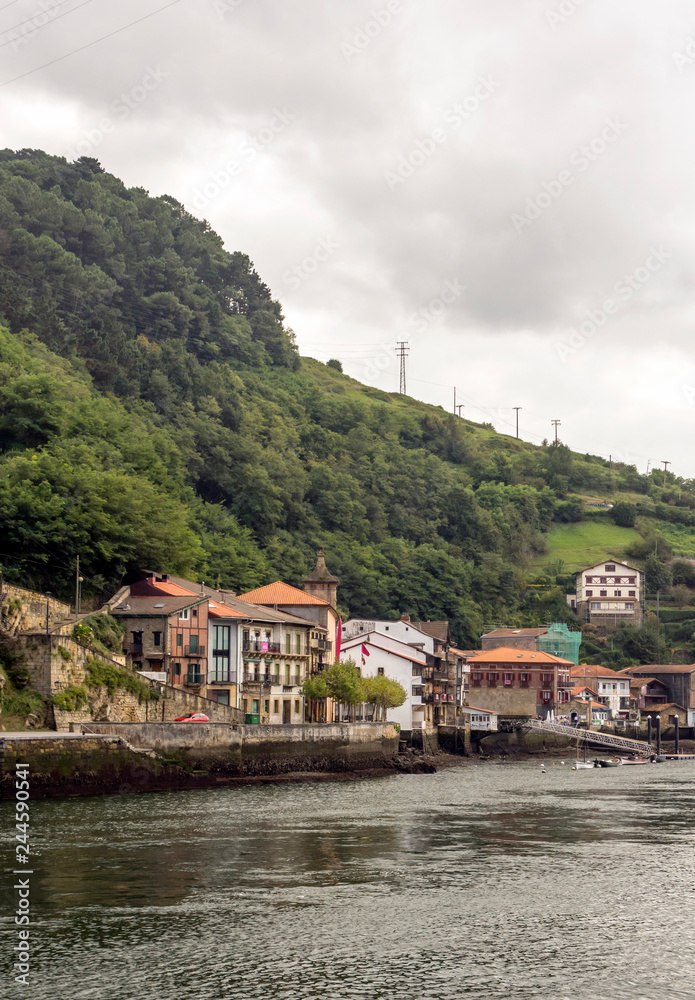 Coast of San Sebastian in a cloudy day. It´s a editorial picture