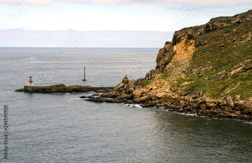 Coast of San Sebastian in a cloudy day photo