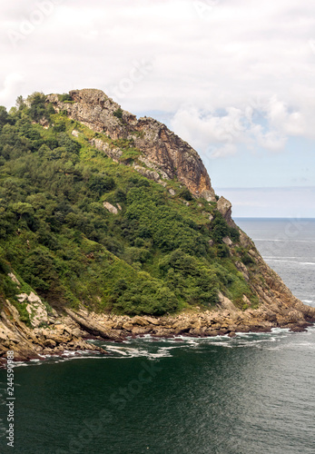 Coast of San Sebastian in a cloudy day photo