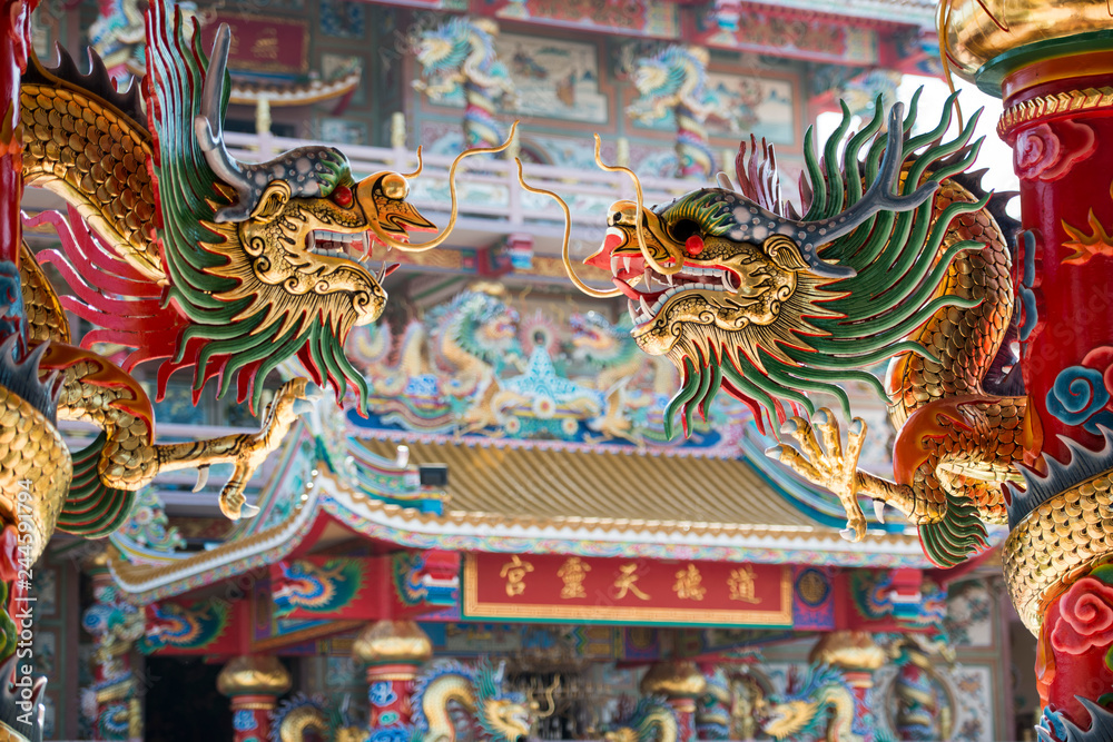 Fototapeta premium THAILAND CHONBURI ANG SILA CHINESE TEMPLE