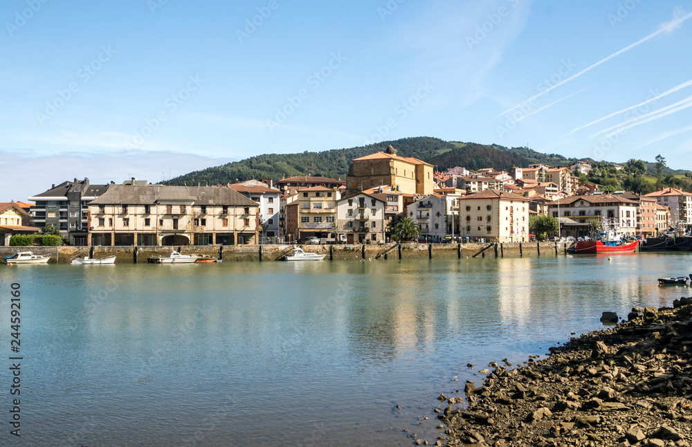 Orio in the Basque country, Spain, on a sunny day by the sea