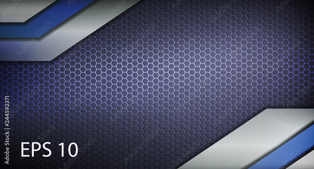 Background with elements in the corners with honeycomb Background with elements in the corners with honeycomb