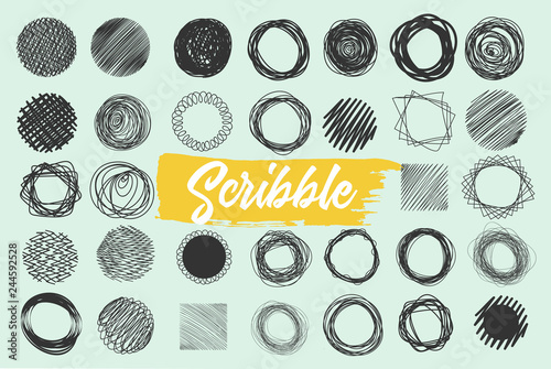 Hand made scribble circle.