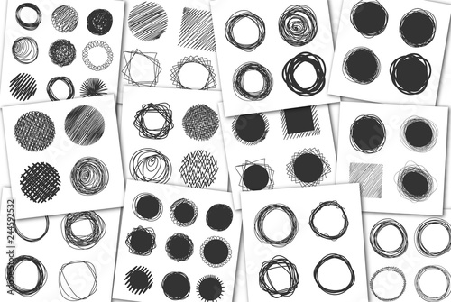 Hand made scribble circle.