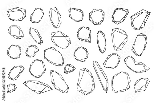 Crystal. Hand drawn crystal.