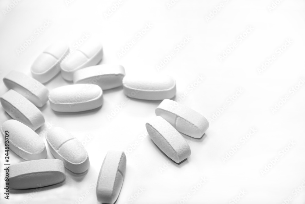 Isolated Collection Of Various Medical Tablets And Pills Isolated Collection Of Various Medical Tablets And Pills