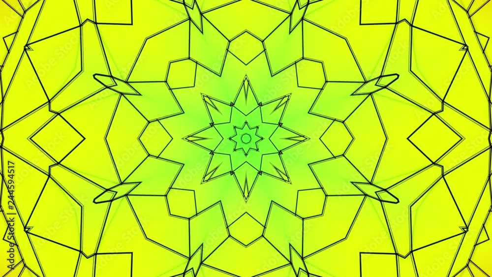 animated multicolored patterns. abstraction kaleidoscope background. 3d render