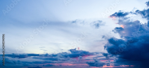 Coloured sunset on Seyshells island. Sea, summer, cloud, sky photo