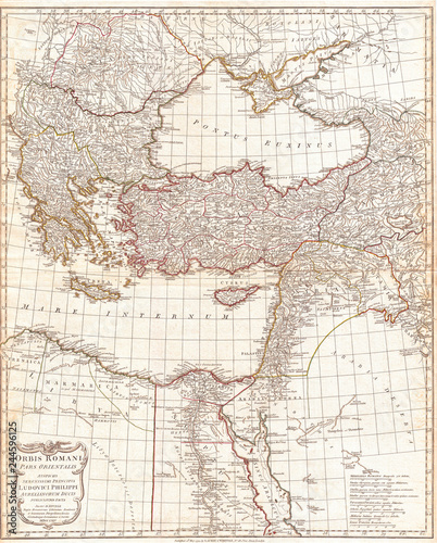 1794, Anville Map of the Eastern Roman Empire, inclues Greece