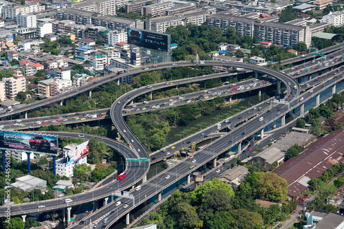 THAILAND BANGKOK CITY SKYLINE ROAD