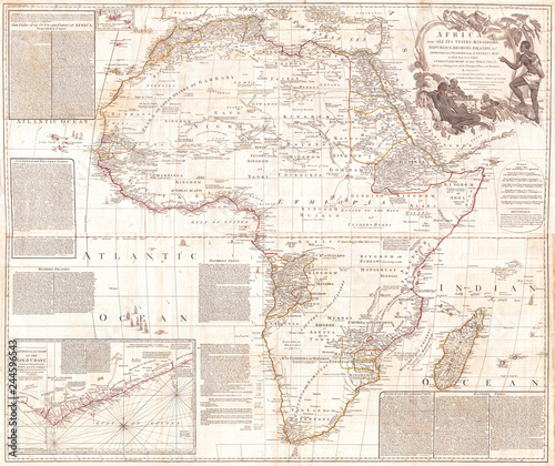 1794  Boulton and Anville Wall Map of Africa  most important 18th cntry Map of Africa