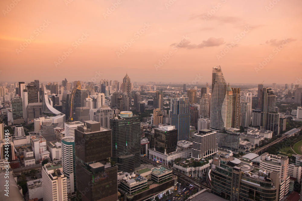 THAILAND BANGKOK CITY SKYLINE CRU ROOFTOP BAR