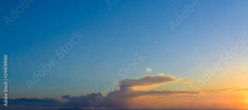 Coloured sunset on Seyshells island. Sea  summer  cloud  sky