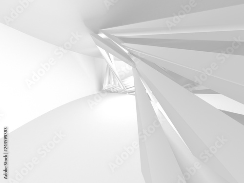 Futuristic White Architecture Design Background