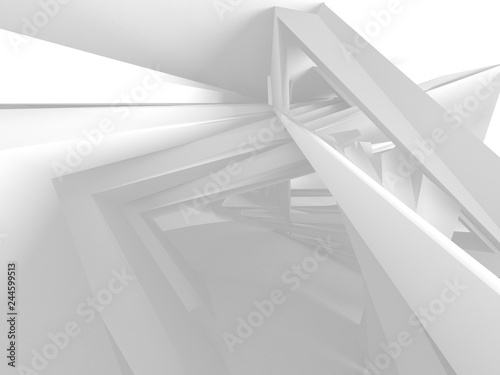 Abstract Modern White Architecture Background