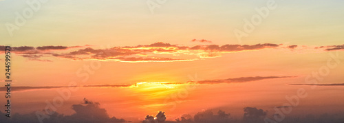 Coloured sunset on Seyshells island. Sea, summer, cloud, sky