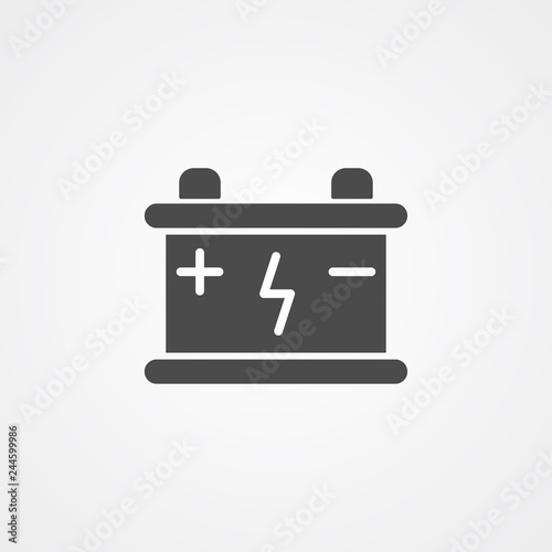 Car battery vector icon sign symbol