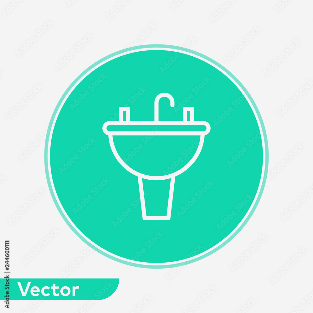 Basin vector icon sign symbol Basin vector icon sign symbol