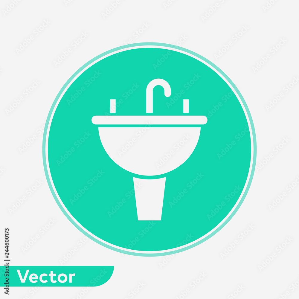 Basin vector icon sign symbol Basin vector icon sign symbol