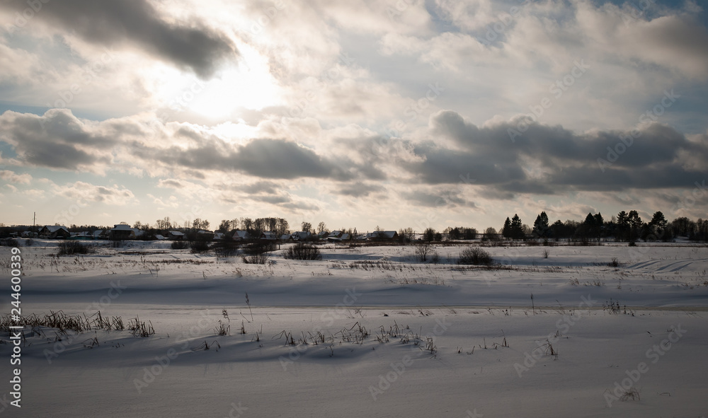 Winter picture. Lot of snow and beauty russian nature Winter picture. Lot of snow and beauty russian nature