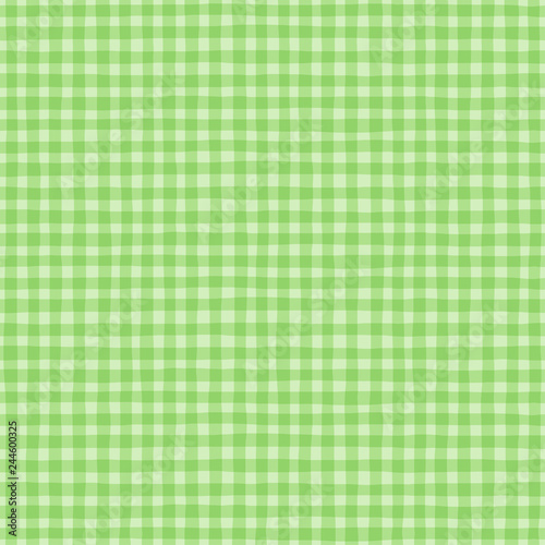 Abstract seamless pattern with grid checkerred. Simple light green background.Vector illustration.