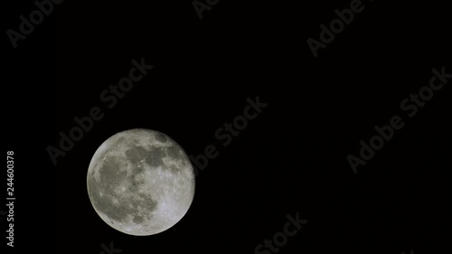 Moonrise 4K black night