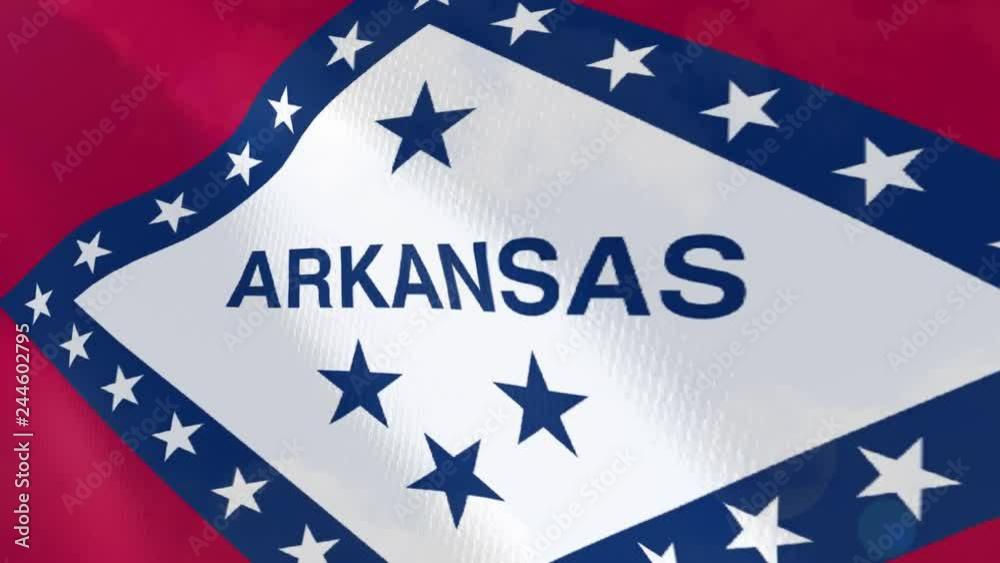 Arkansas closeup flag animation Arkansas closeup flag animation