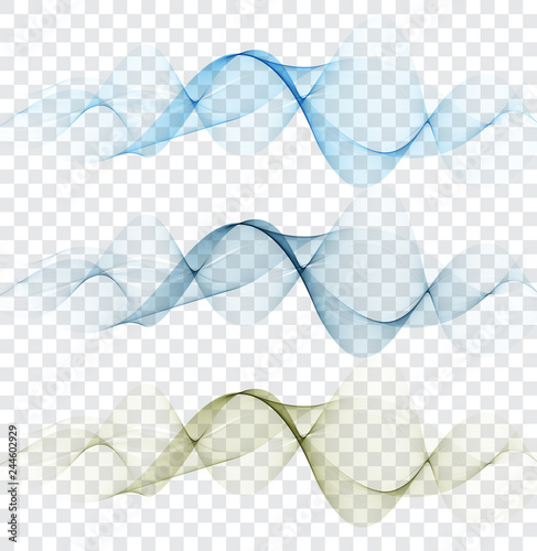 Smooth, clear, beautiful waves set. Wave abstract background.