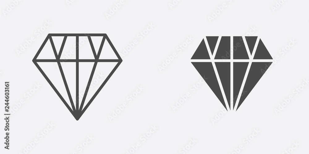 Diamond vector icon sign symbol Diamond vector icon sign symbol