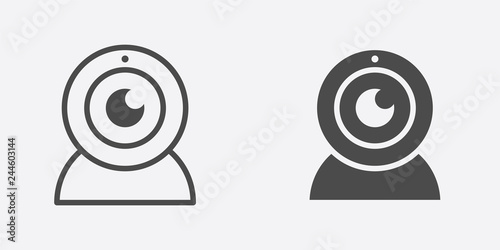 Webcam vector icon sign symbol