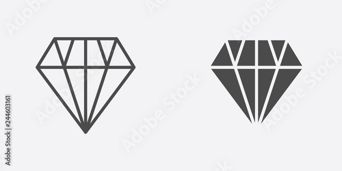 Diamond vector icon sign symbol
