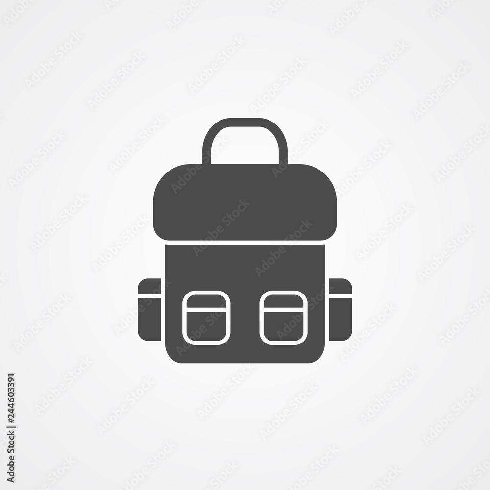 Backpack vector icon sign symbol Backpack vector icon sign symbol