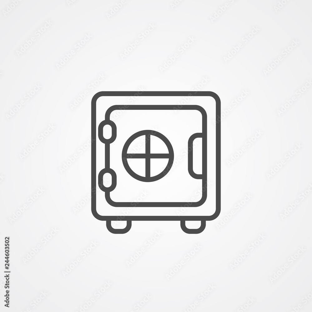 Safe box vector icon sign symbol Safe box vector icon sign symbol