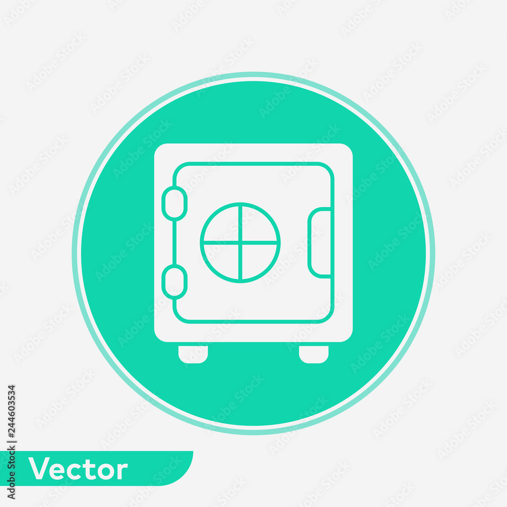 Safe box vector icon sign symbol Safe box vector icon sign symbol