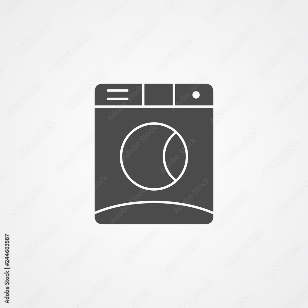 Washing machine vector icon sign symbol Washing machine vector icon sign symbol